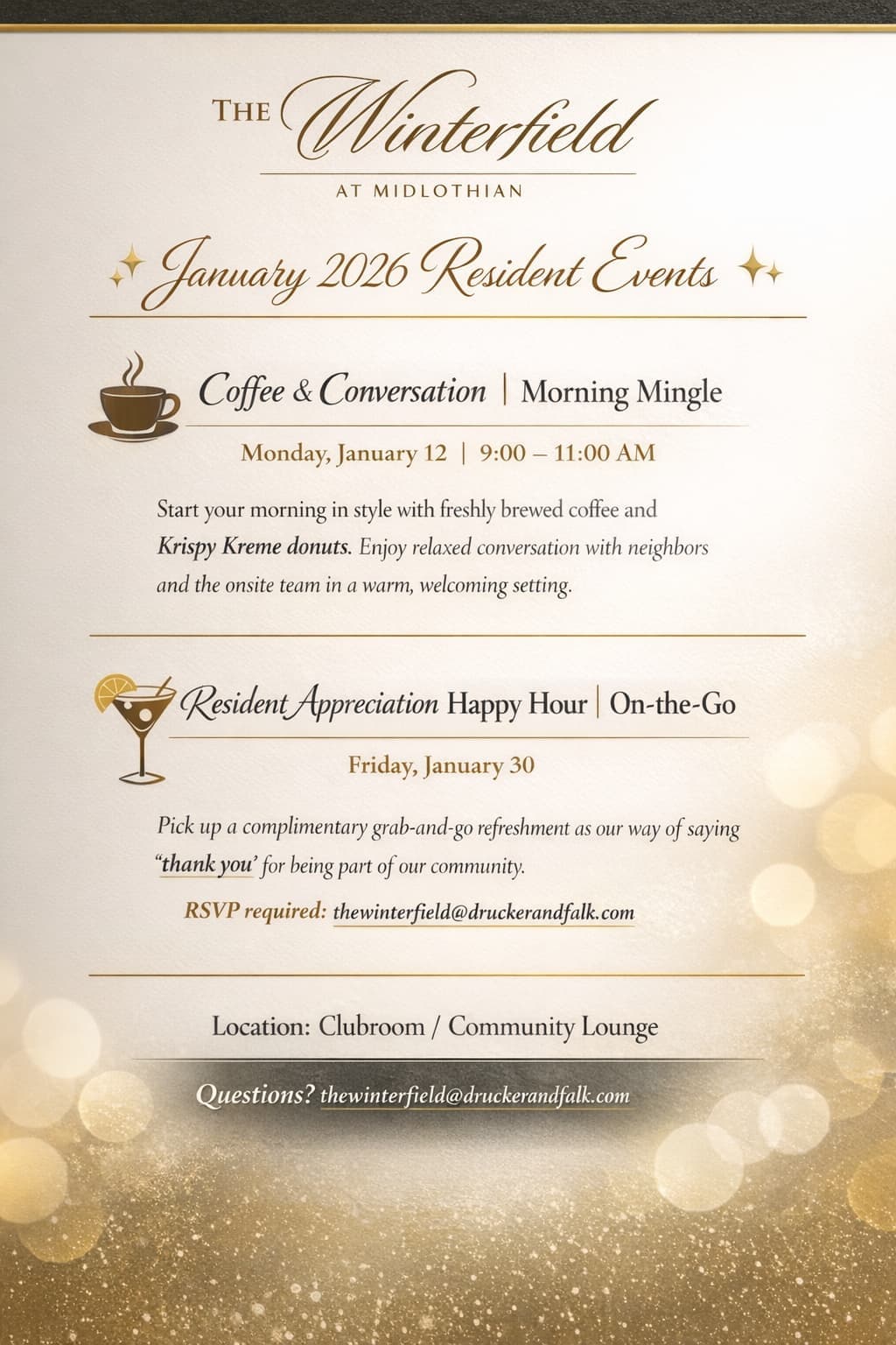 January 2026 Resident Events